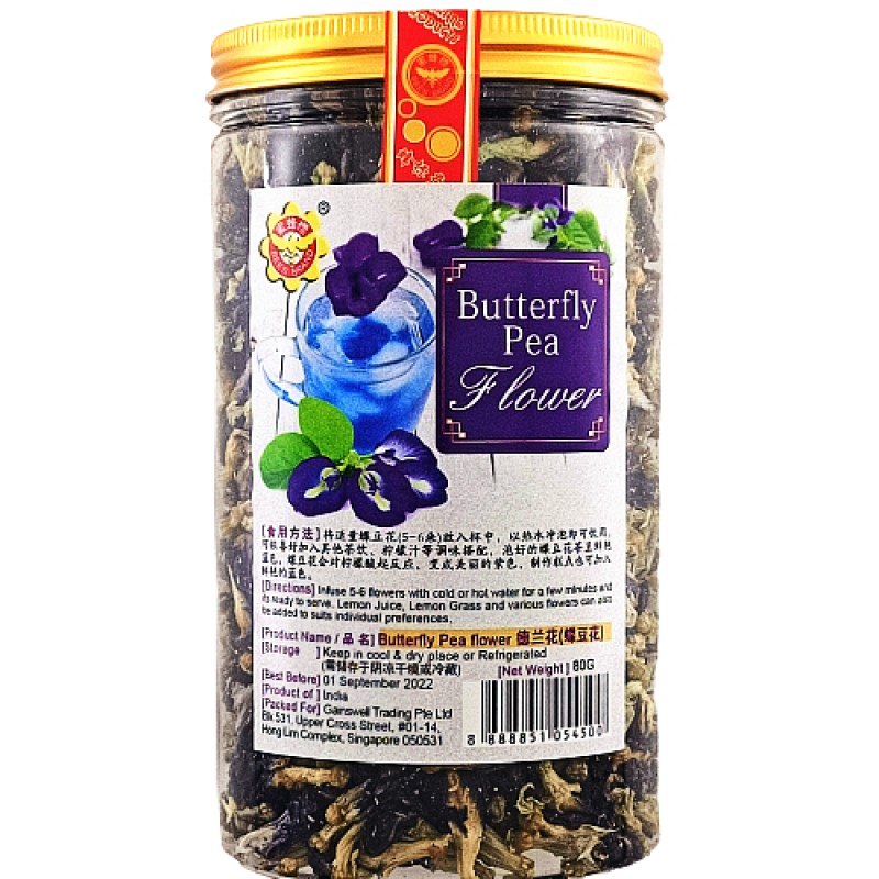 Butterfly Pea Flower Tea (蝶豆,德兰花) - Bee's Brand