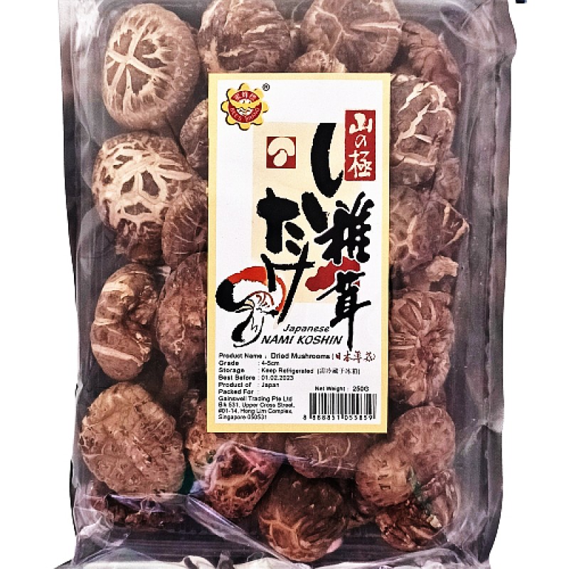 Japanese Nami Koshin Dried Mushroom (4-5cm) 日本薄菇 - Bee's Brand