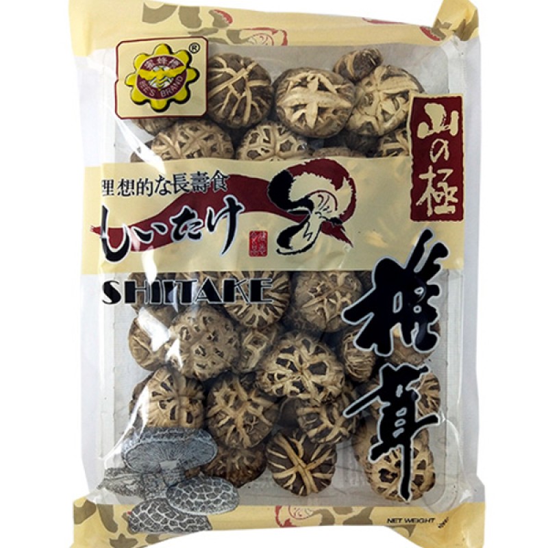 Selected Shiitake Dried Mushroom (3-4cm) 精选百花菇 - Bee's Brand